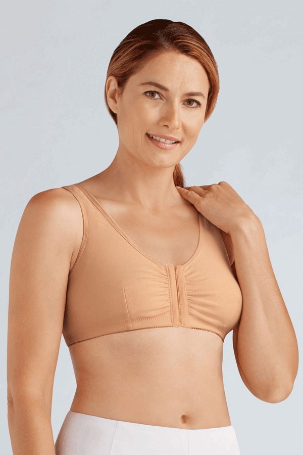 Amoena Frances Soft Cup Front Fastening Post Surgical Bra - Blue